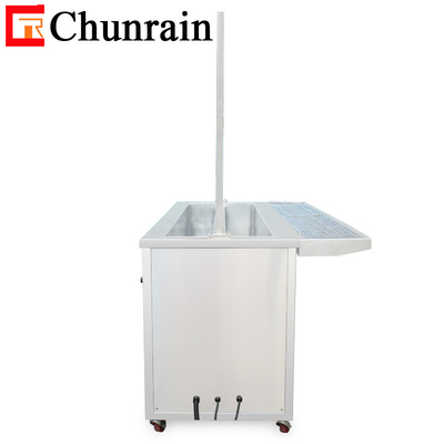 2 Meter Cleaning Tank Ultrasonic Cleaner For Dirty Window Blind Curtain 160L Dual Tank Window Blinds Ultrasonic Cleaner