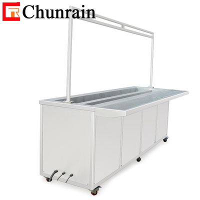 Industrial 264L Ultrasonic Cleaner Oil Degreaser Blind Cleaning Machine Dirty Curtain Window Blade Metal Engine Parts