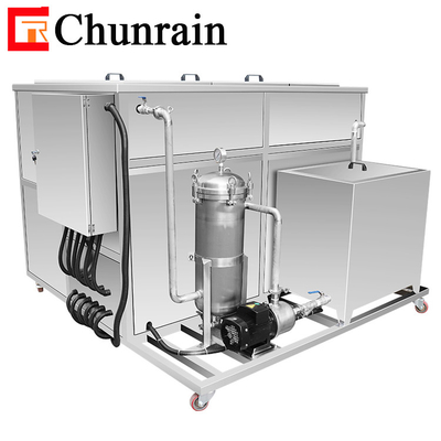 Industrial Ultrasonic Cleaner With Filter System For Wheel Rim , Heat Exchanger Bearings Cleaning Bath 1500L
