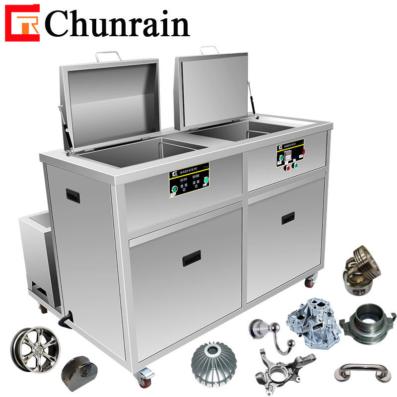 Ultrasonic Cleaner 38L Double Chamber Dry Spray Dust Flux Paint Remove Mould Hardware DPF Car Engine Printhead Injection Parts